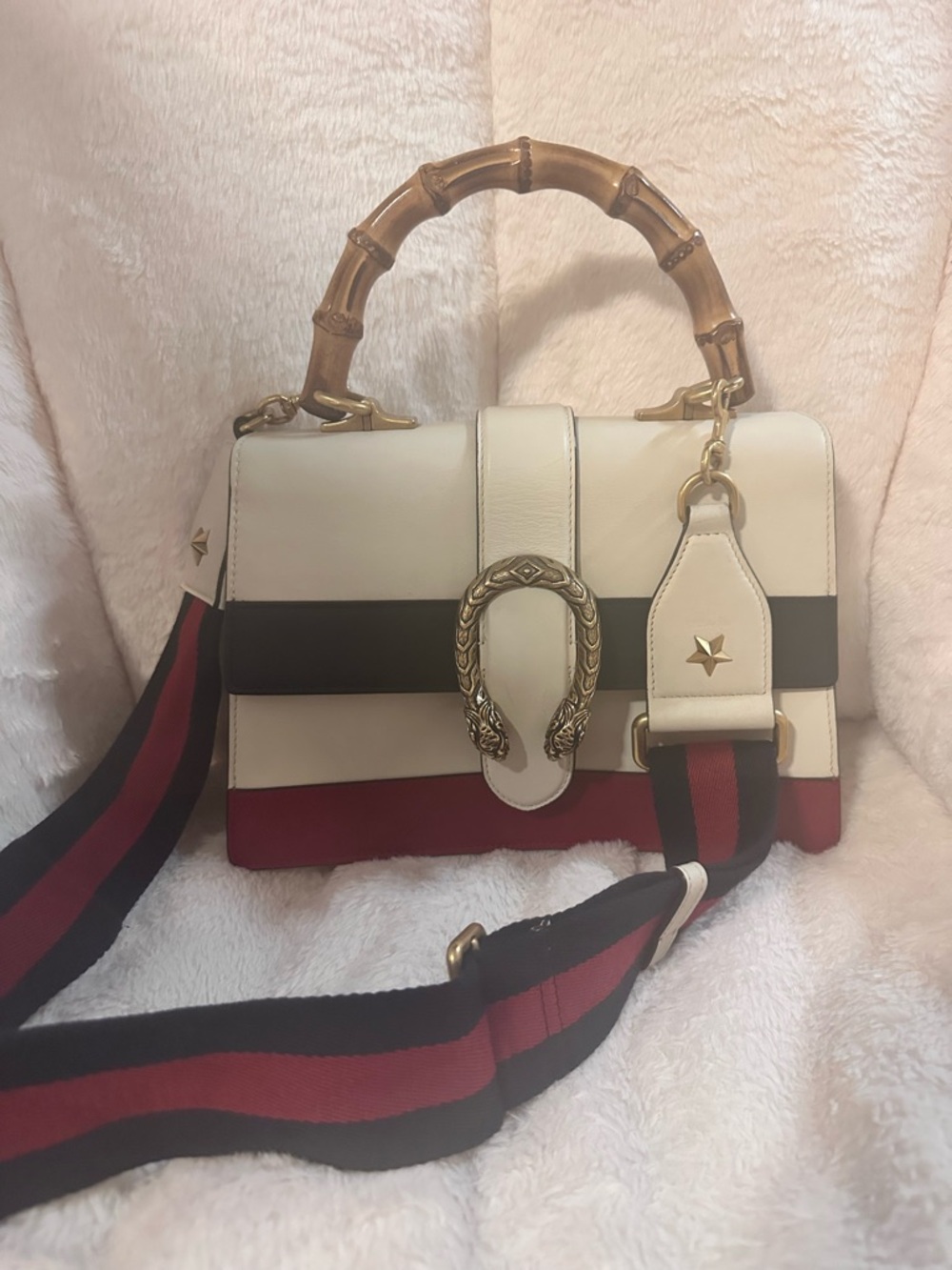 Gucci Dionysus Bamboo top handle leather handbag